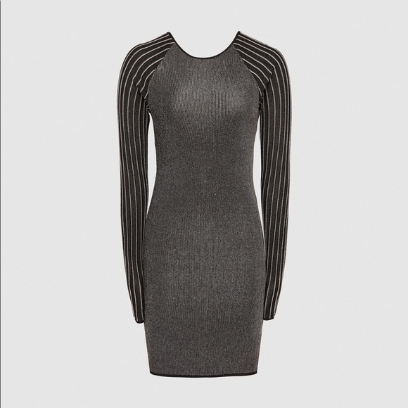 Reiss MARINA - METALLIC KNITTED BODYCON DRESS - Picture 5 of 6
